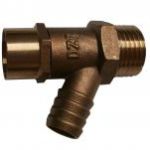 VDA DZR brass lockshield draw-off cock A-type 1/2"