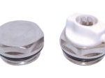 Chrome plated radiator set - directional vent and plug 1/2"
