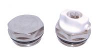 Chrome plated radiator set - directional vent and plug 1/2"