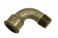 GM001A galvanised malleable bend MxF