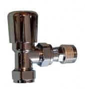 OPPL OPTIMA PLUS all chrome angle radiator valve 15mm