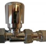 OPPL OPTIMA PLUS all chrome straight radiator valve 15mm 1