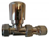 OPPL OPTIMA PLUS all chrome straight radiator valve 15mm