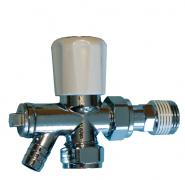 OPPL OPTIMA PLUS angle radiator valve with draw off