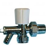 OPRV OPTIMA angle radiator valve with draw off