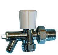 OPRV OPTIMA angle radiator valve with draw off