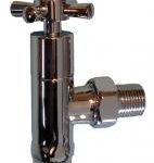 OPTIMA MM all chrome minimalistic angle towel warmer valve 15mm 1