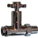 OPTIMA MM all chrome minimalistic straight towel warmer valve 15mm