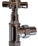 OPTIMA TT all chrome traditional angle towel warmer valve 15mm