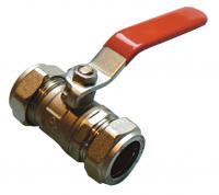 QLEC red handle lever ball valve - economy CxC