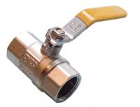 QLF yellow handle lever ball valve PN25 FxF