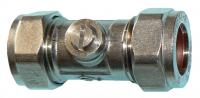 QQE chrome plated brass isolating valve 15mm - economy