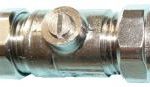 QQH chrome plated brass isolating valve 15mm - heavy pattern