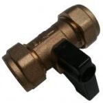 QQL lever operated brass isolating valve 15mm - economy