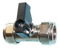 QQL lever operated chrome plated brass isolating valve - economy