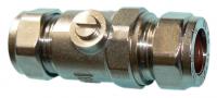 QQM chrome plated brass isolation valve - full flow