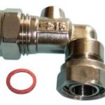 QS chrome plated brass angle service valve 15mm x 1/2"