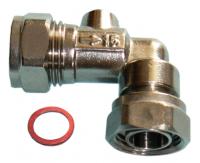 QS chrome plated brass angle service valve 15mm x 1/2"