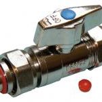 QSPL IsoPlus chrome plated straight service valve 15mm x 1/2"