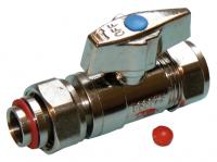 QSPL IsoPlus chrome plated straight service valve 15mm x 1/2"