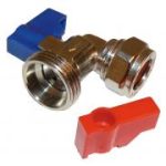 QW chrome plated brass angle washing machine valve