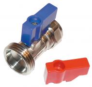 QW chrome plated brass straight washing machine valve with check valve