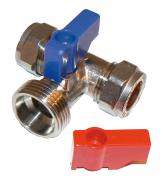 QW chrome plated brass tee pattern washing machine valve