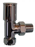 Twin pack CC contemporary angle rad valve 15mm CP
