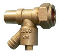 VDMF brass draw-off adaptor 15mm MxF