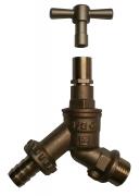 VHBL DZR brass hose union lockshield bibcheck 1/2"