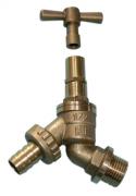 VHBL brass hose union lockshield bibtap 1/2"