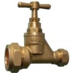 VSPZ DZR brass stopcock for MDPE poly P20mm x 15mm copper