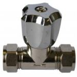VSS chrome plated brass shower isolation valve 15mm