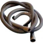 Washing machine outlet hose with crook